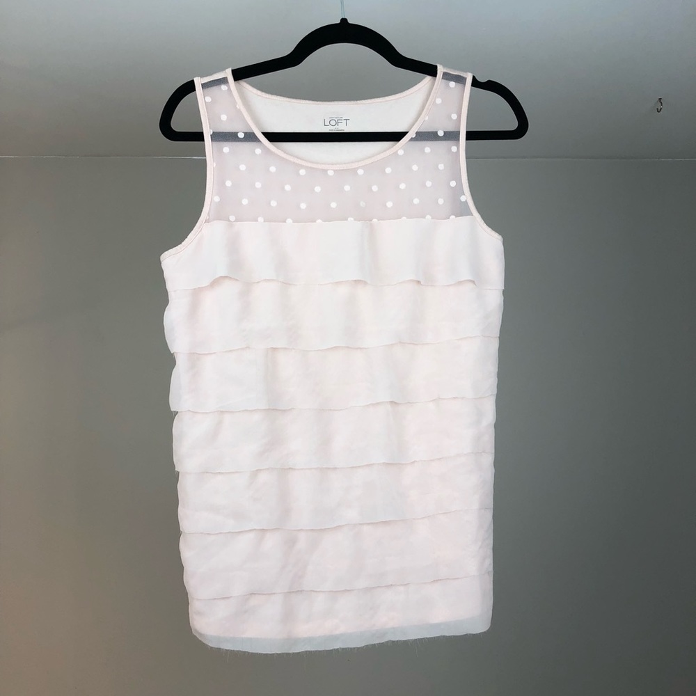 Ann Taylor LOFT Sleeveless Blouse in Light Pink